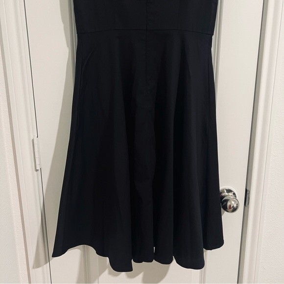 Vintage Pukavt Black Cap Sleeve Midi Dress with Pockets in Women's Size Medium - Picture 5 of 11